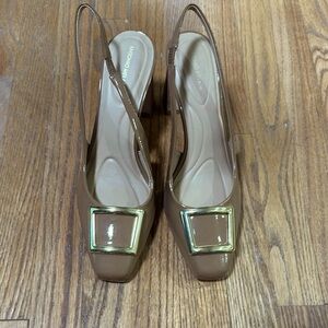 Brown Antonio Melani Slingback Heels